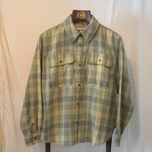 Marmot Women Fairfax Lightweight Boyfriend Flannel Shirt Wheat Small NWT